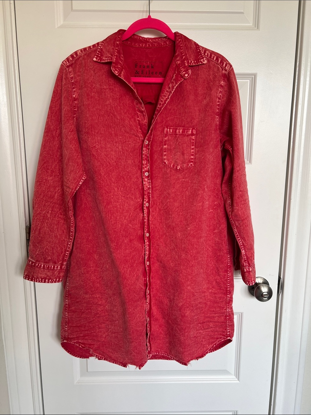 Frank & Eileen Washed Red Denim Shirt 🧥